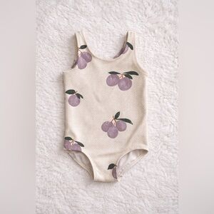H&M Kids One Piece in Cream with Purple Grapes